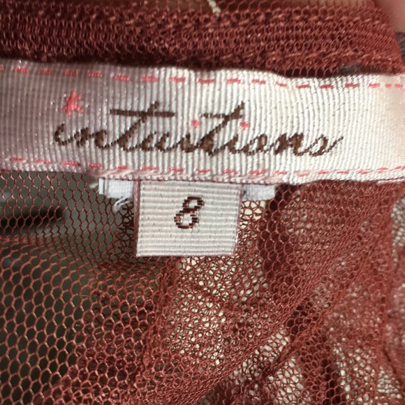 Intuition Mesh Ruffled Button Front Size 8 Top - Picture 6 of 6